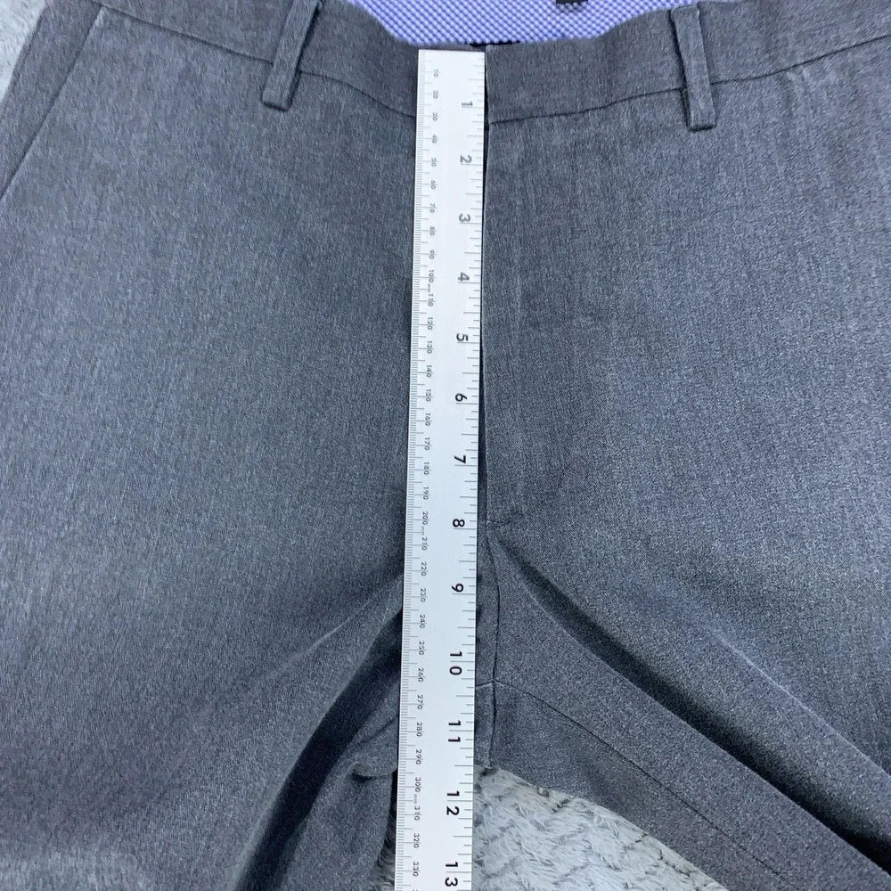 Banana Republic Men 32x30 (32x28) Gray Non-Iron Tailored Slim Fit Slacks Modern*